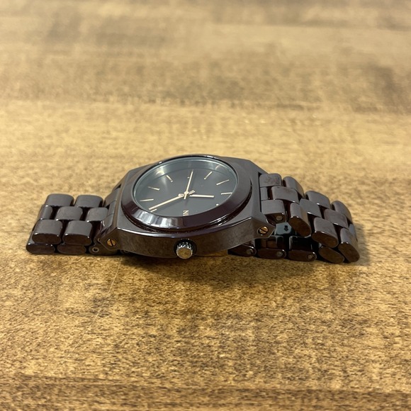 Nixon Men\'s The Time Teller Brown Ceramic‎ Quartz Watch - Untested Needs Battery main image 12